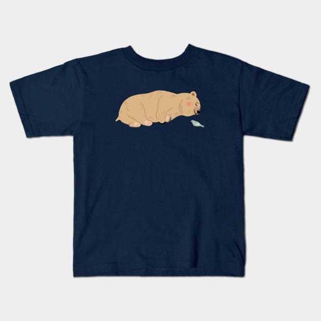 Sleepy Bear Kids T-Shirt by Das Brooklyn